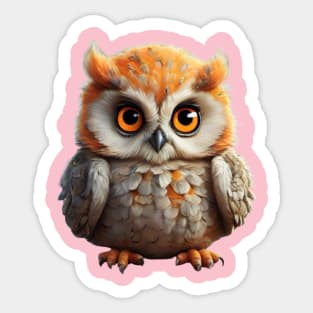 Cute Grumpy Owl with Adorable Attitude Sticker